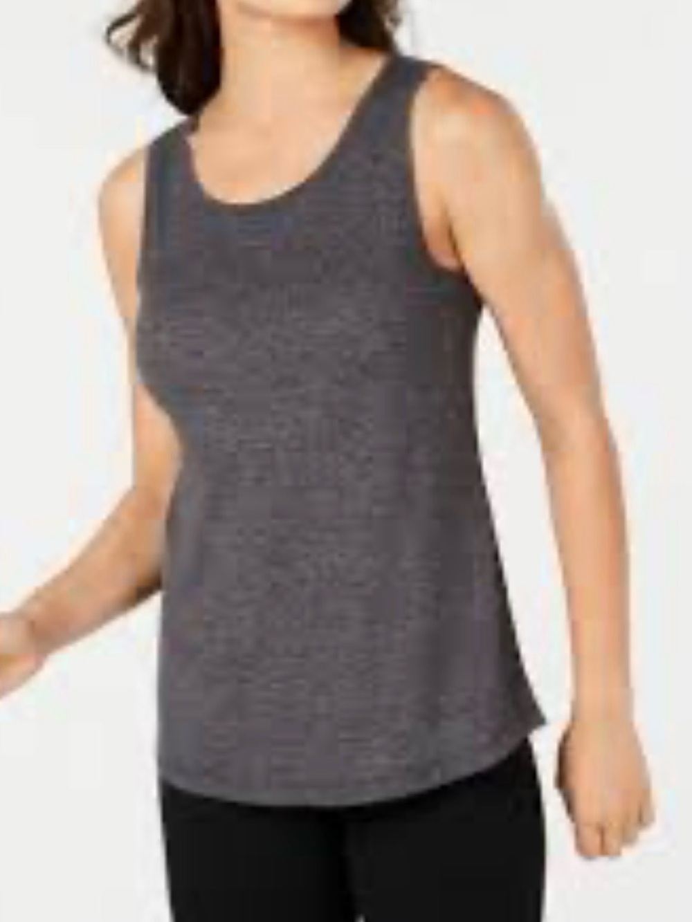 Soma Simply Free Cami Scoop Neck Sleeveless Tank Charcoal Gray Heather Size XL